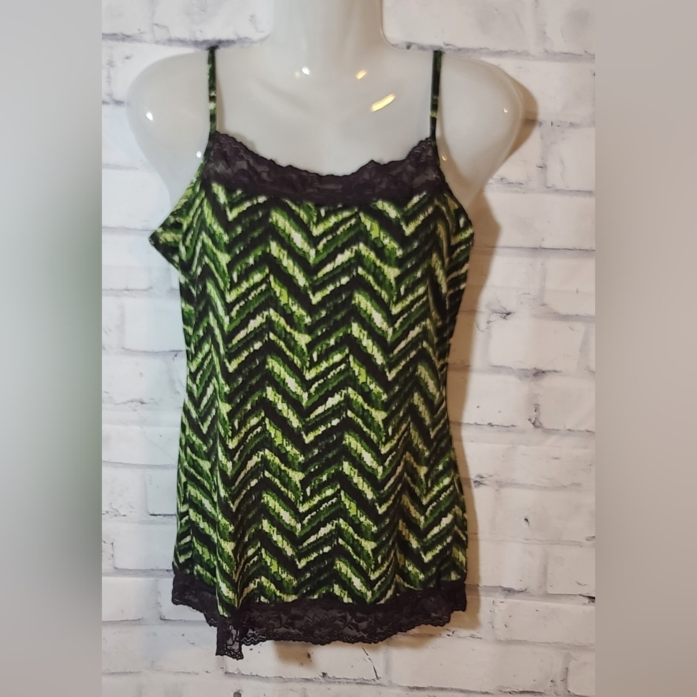 Maurice's Stretchy Lace Trim Y2K Camisole Tank Top Med